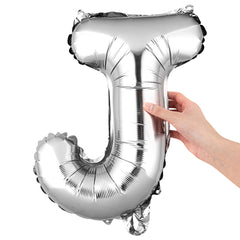 Balloonify Silver Mylar Letter J Balloon - 16