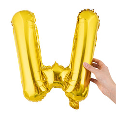 Balloonify Gold Mylar Letter W Balloon - 16