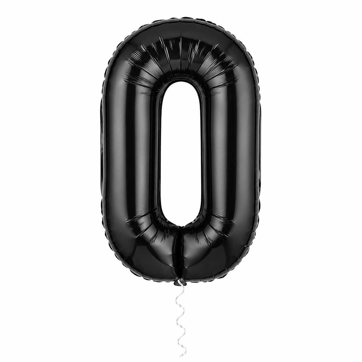 Balloonify Black Mylar Number 0 Balloon - 40" - 1 count box