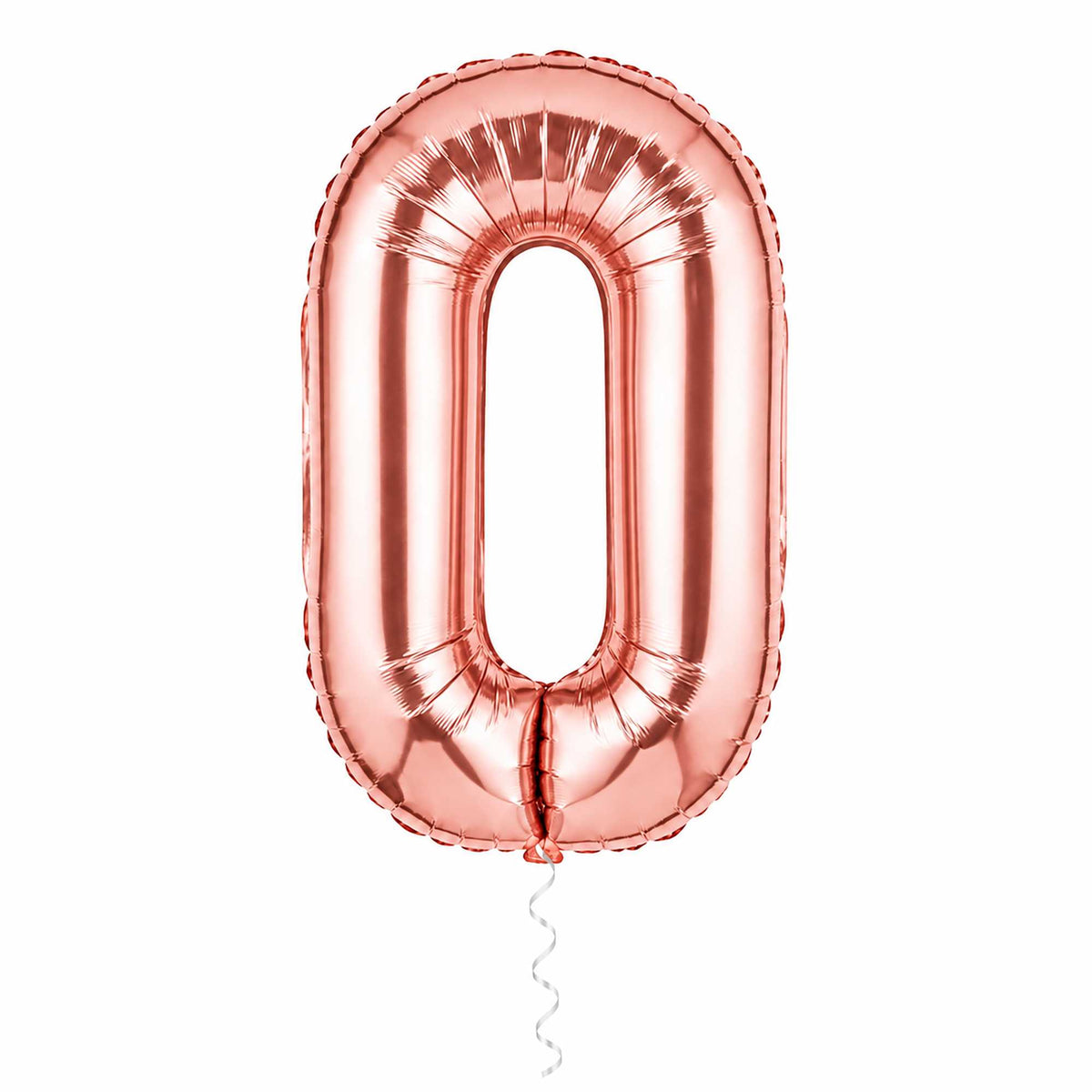Balloonify Rose Gold Mylar Number 0 Balloon - 40" - 1 count box