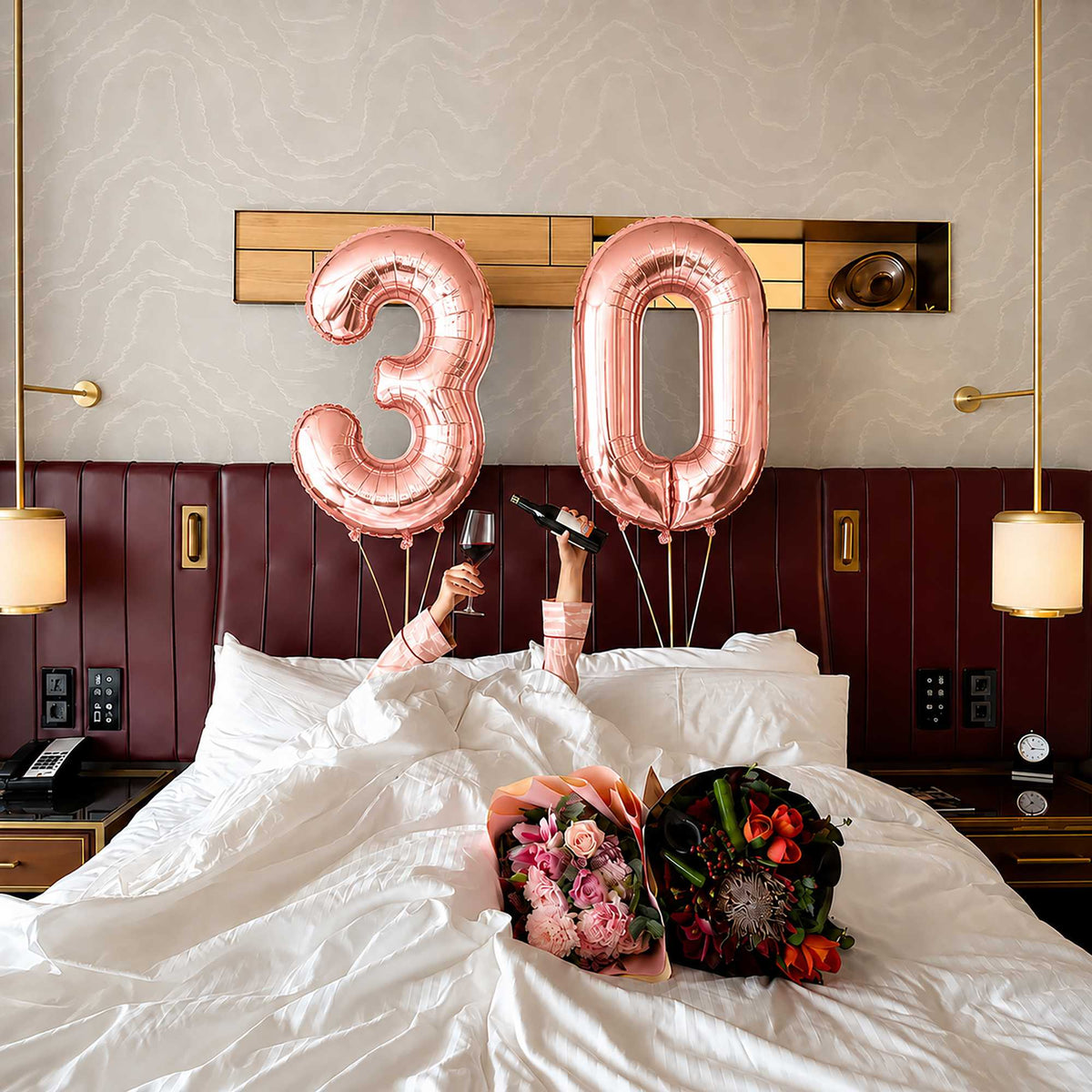Balloonify Rose Gold Mylar Number 0 Balloon - 40" - 1 count box