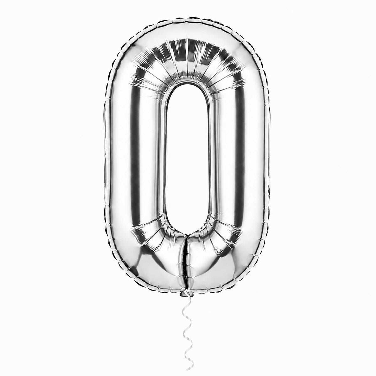 Balloonify Silver Mylar Number 0 Balloon - 40" - 1 count box