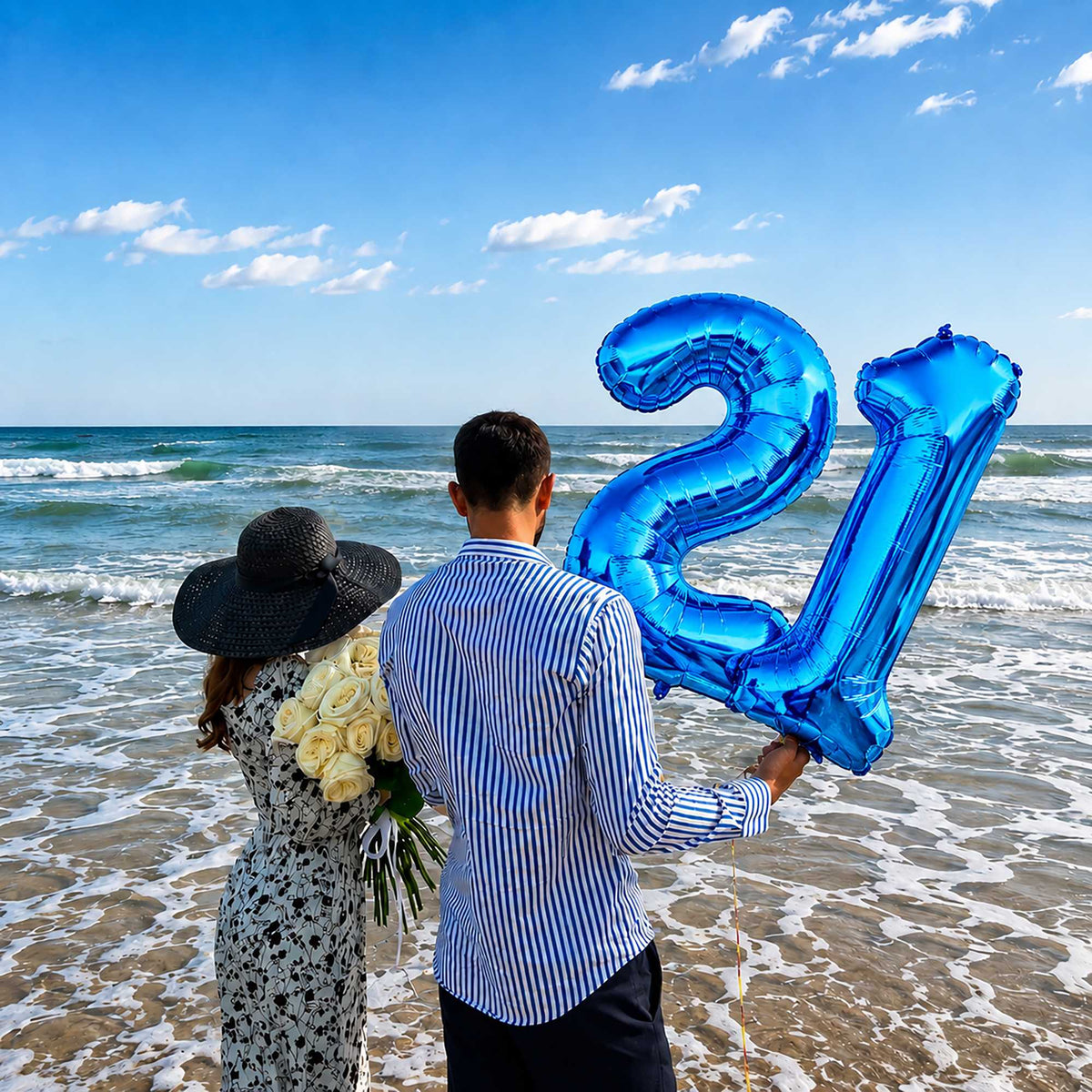 Balloonify Blue Mylar Number 1 Balloon - 40" - 1 count box