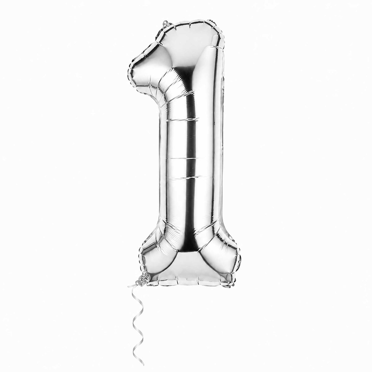 Balloonify Silver Mylar Number 1 Balloon - 40" - 1 count box