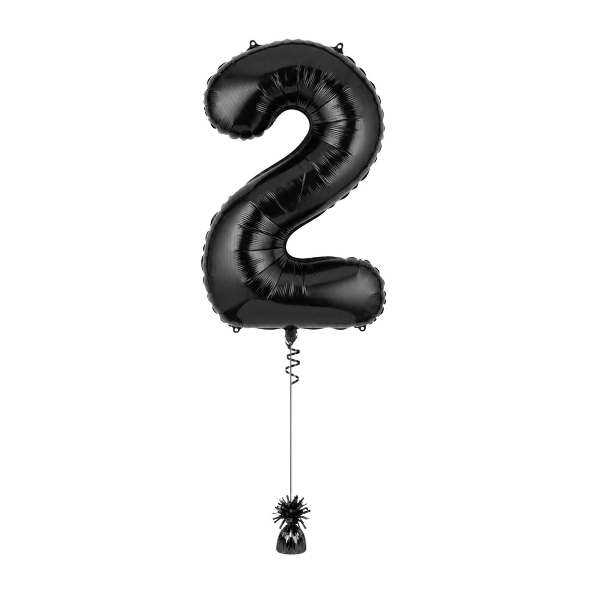 Balloonify Black Mylar Number 2 Balloon - 40" - 1 count box