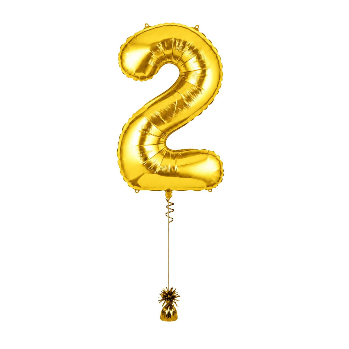 Balloonify Gold Mylar Number 2 Balloon - 40" - 1 count box