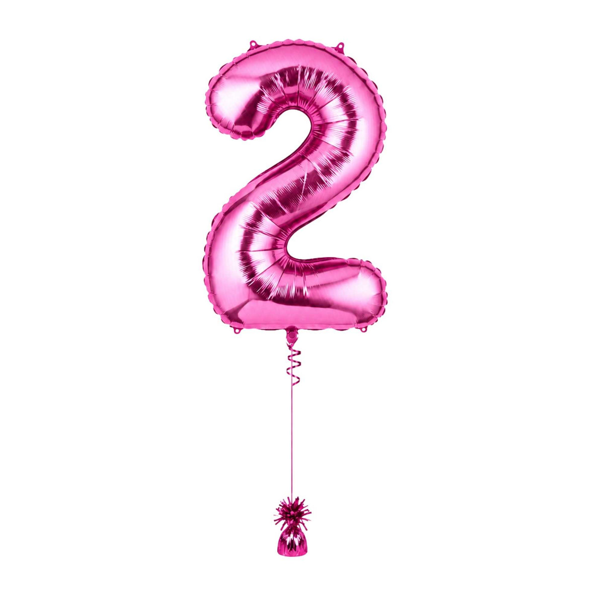 Balloonify Pink Mylar Number 2 Balloon - 40" - 1 count box