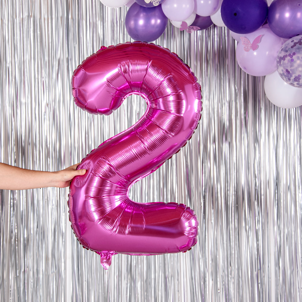 Balloonify Pink Mylar Number 2 Balloon - 40