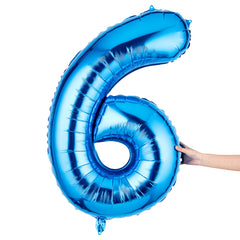 Balloonify Blue Mylar Number 6 Balloon - 40