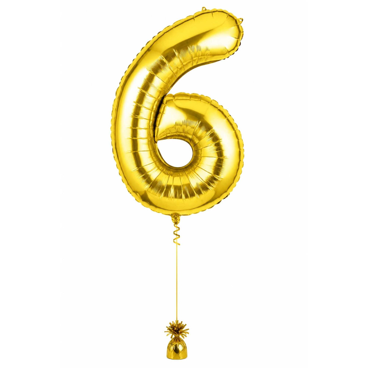 Balloonify Gold Mylar Number 6 Balloon - 40" - 1 count box