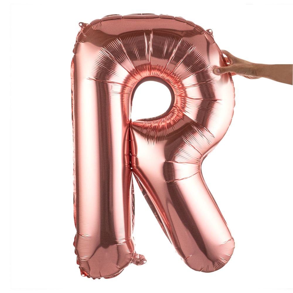 Balloonify Rose Gold Mylar Balloon Letter R - 40