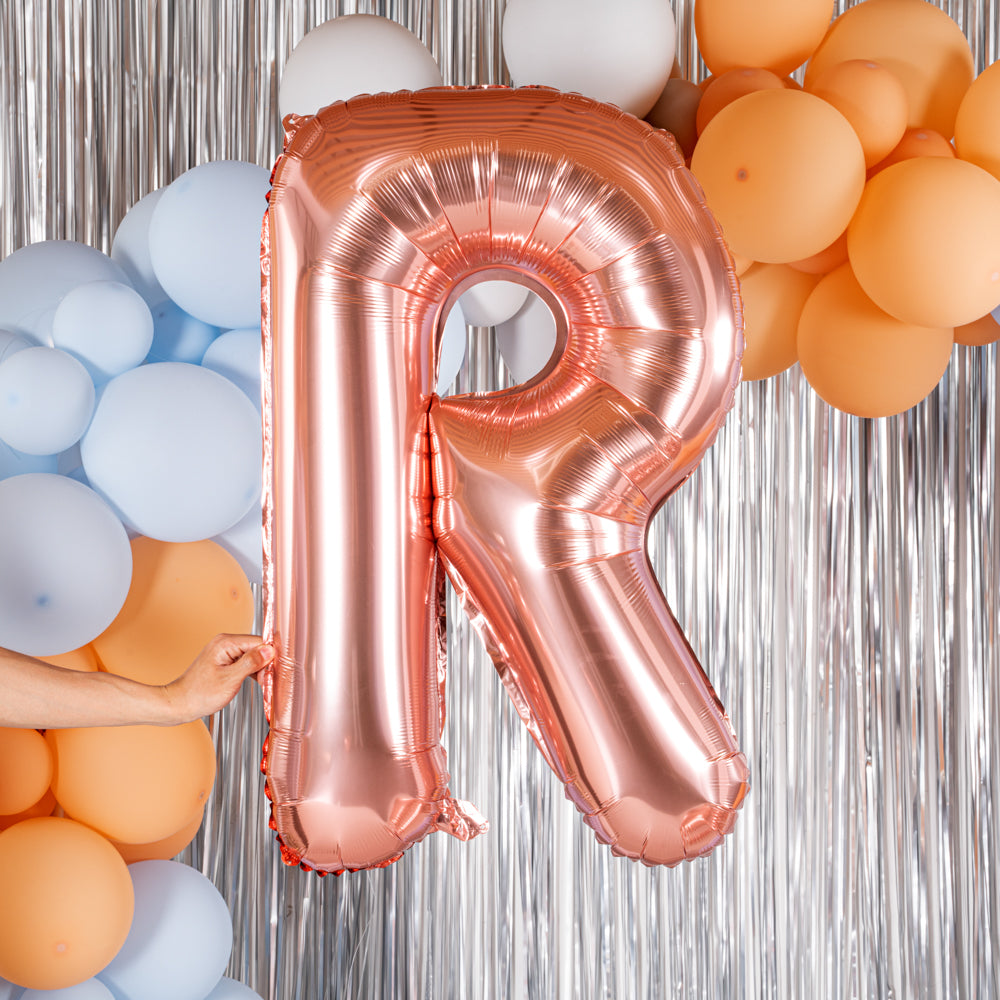 Balloonify Rose Gold Mylar Balloon Letter R - 40