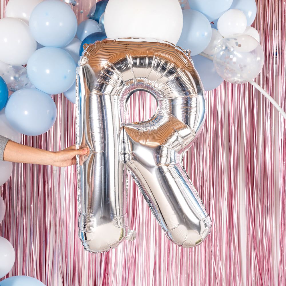 Balloonify Silver Mylar Balloon Letter R - 40