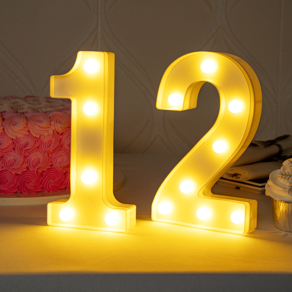 Illumify White LED Marquee Number 1 Sign - 8 3/4