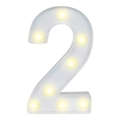 Illumify White LED Marquee Number 2 Sign - 8 3/4