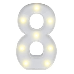 Illumify White LED Marquee Number 8 Sign - 8 3/4
