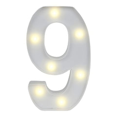 Illumify White LED Marquee Number 9 Sign - 8 3/4