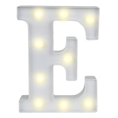 Illumify White LED Marquee Letter E Sign - 8 3/4