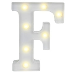 Illumify White LED Marquee Letter F Sign - 8 3/4