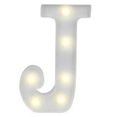 Illumify White LED Marquee Letter J Sign - 8 3/4