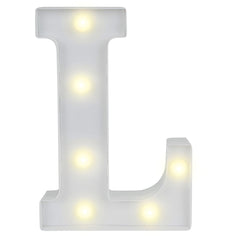Illumify White LED Marquee Letter L Sign - 8 3/4