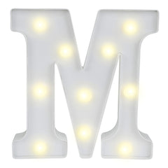 Illumify White LED Marquee Letter M Sign - 8 3/4