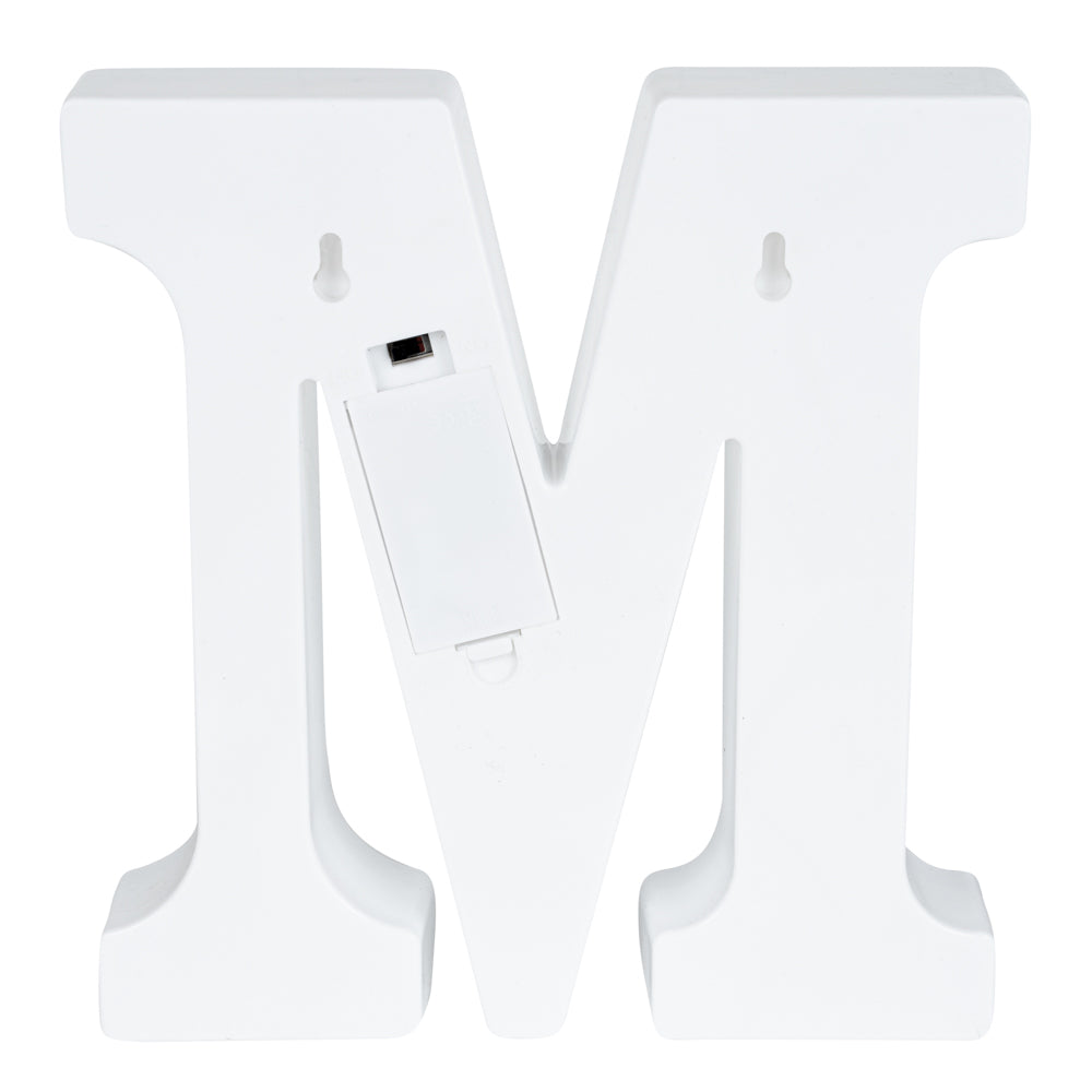 Illumify White LED Marquee Letter M Sign - 8 3/4