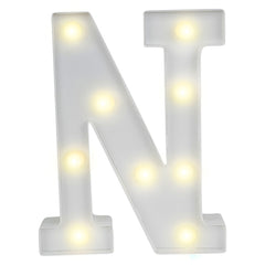Illumify White LED Marquee Letter N Sign - 8 3/4