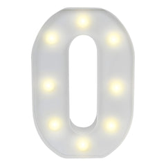 Illumify White LED Marquee Letter O Sign - 8 3/4