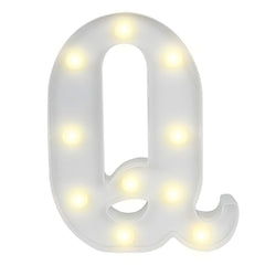 Illumify White LED Marquee Letter Q Sign - 8 3/4