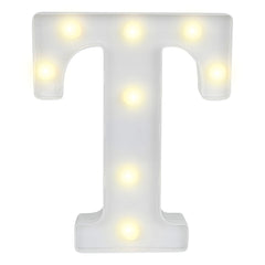 Illumify White LED Marquee Letter T Sign - 8 3/4