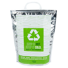 Cater Tek Green and Silver Plastic Thermal Bag - Insulated - 11 3/4
