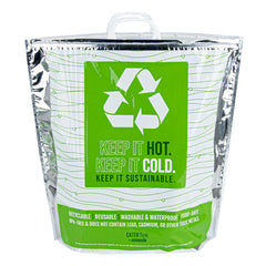 Cater Tek Green and Silver Plastic Thermal Bag - Insulated - 20