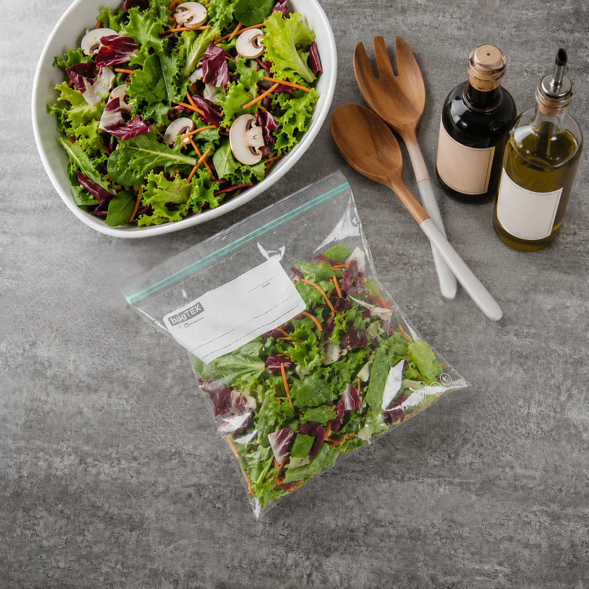 Bag Tek 1 gal Clear Plastic Zip Bag - Double Zipper, Write-On Label, BPA-Free - 10 3/4" x 10 1/2" - 1000 count box