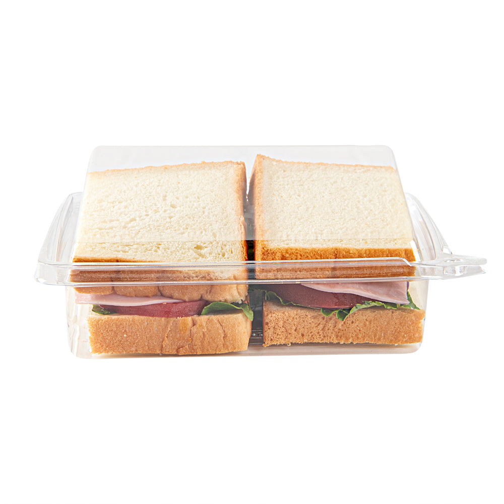 Tamper Tek Rectangle Clear Plastic Sandwich / Pinwheel Container - with ...
