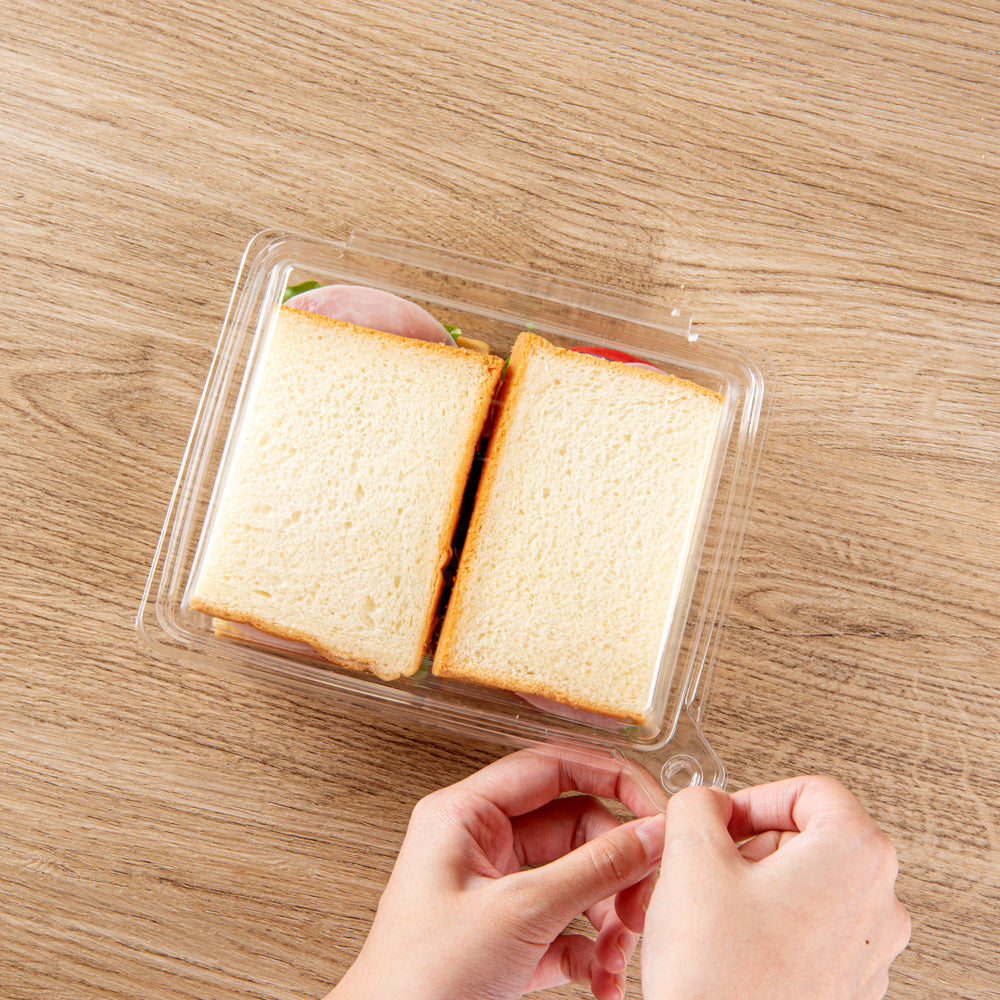 Tamper Tek Rectangle Clear Plastic Sandwich / Pinwheel Container - with ...