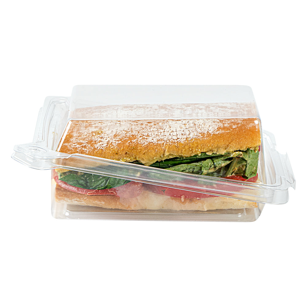Container Sandwich Rectangular Tamper Tek Rectangle Clear Plastic Sandwich Container - with Lid ...