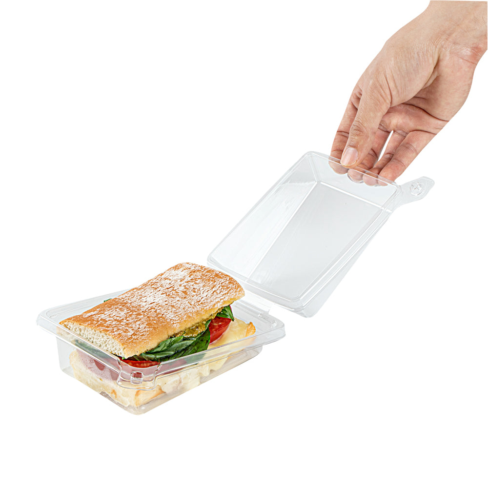 Container Sandwich Rectangular Tamper Tek Rectangle Clear Plastic Sandwich Container - with Lid ...
