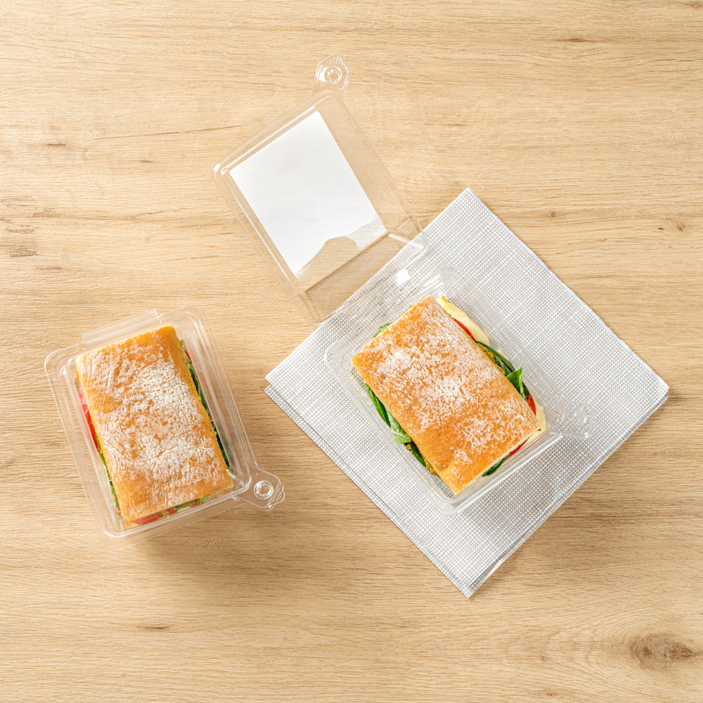 Container Sandwich Rectangular Tamper Tek Rectangle Clear Plastic Sandwich Container - with Lid ...