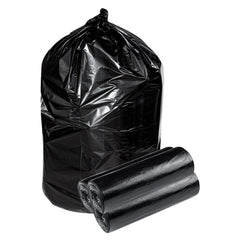 RW Clean 55 gal Black Plastic Trash Can Liner - Heavy-Duty, 1.5 mil - 100 count box