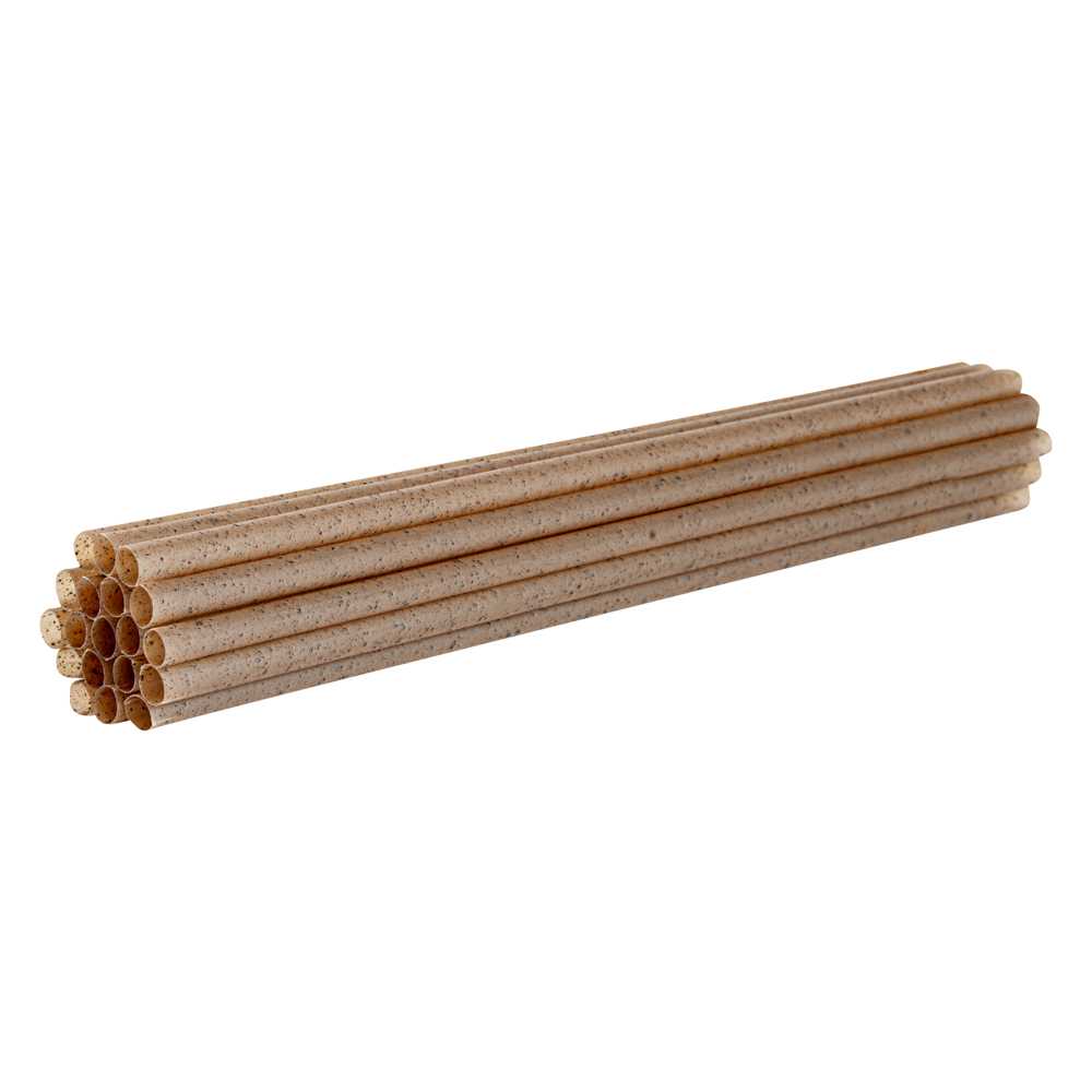 Basic Nature Brown PLA Plastic / Coffee Ground Straw - Compostable - 8 1/4" - 4000 count box