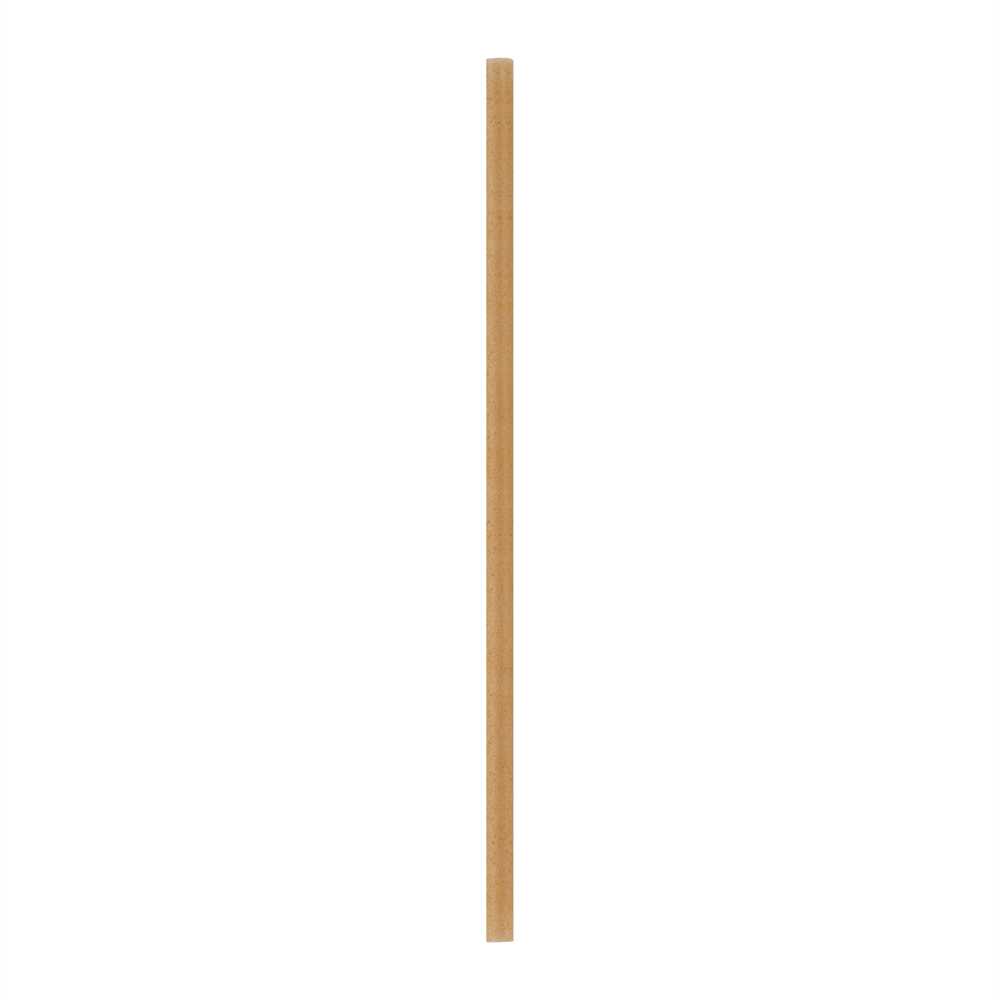 Basic Nature Brown PLA Plastic / Sugarcane Straw - Wrapped, Compostable - 8 1/4" - 4000 count box