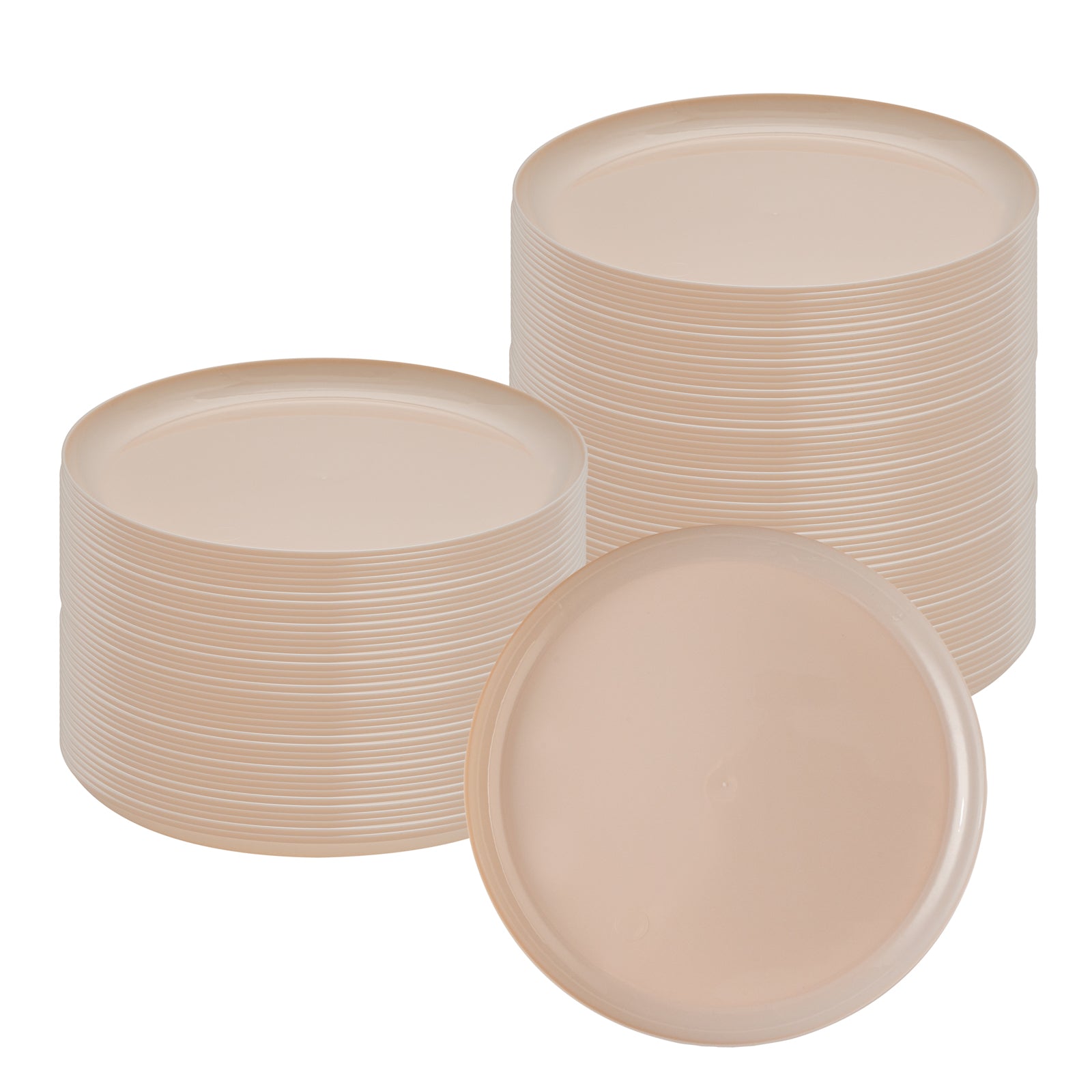 Moderna Round Light Pink Plastic Plate - 6 1/4" x 6 1/4" x 1/2" - 200 ...