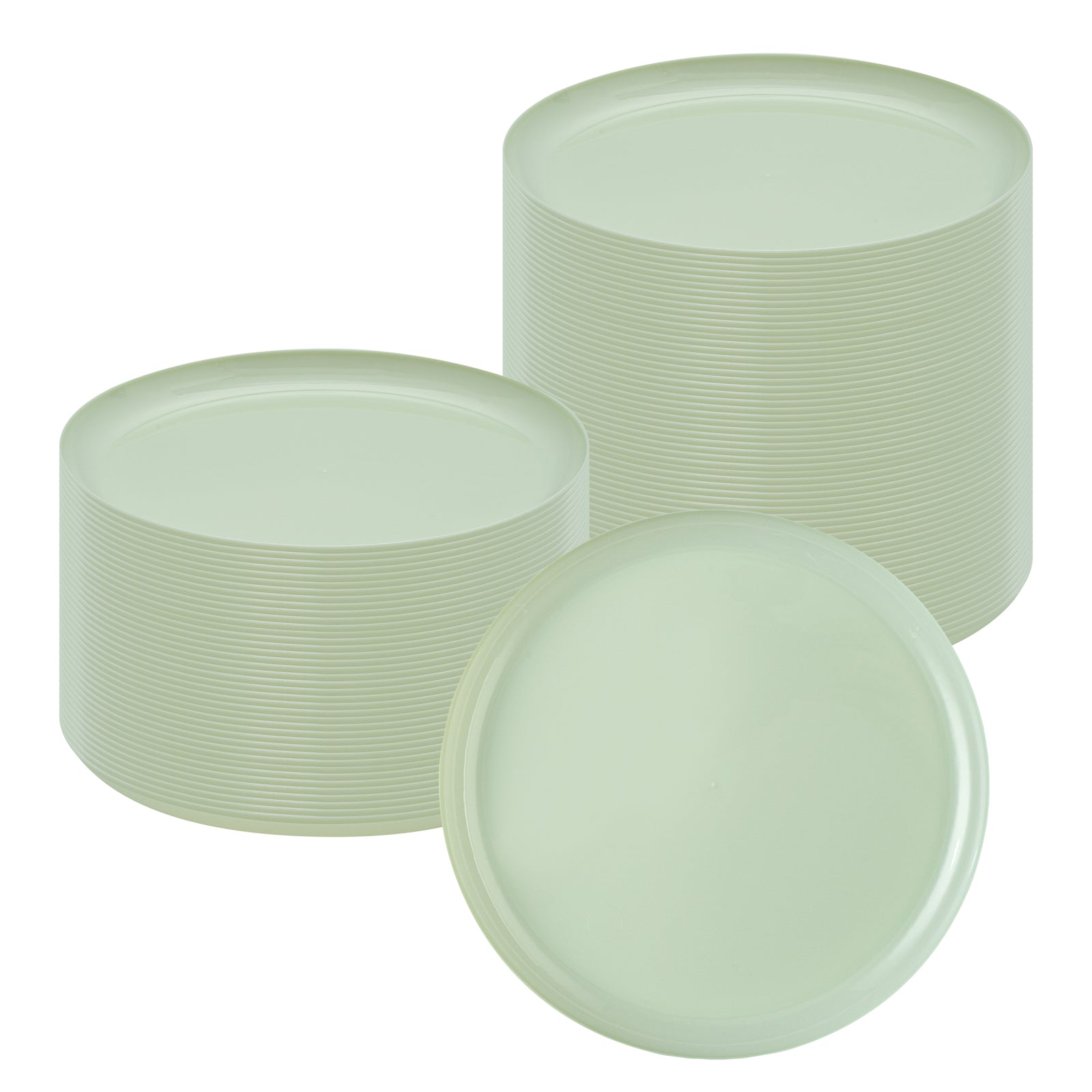 Moderna Round Mint Green Plastic Plate - 6 1/4" x 6 1/4" x 1/2" - 200 ...