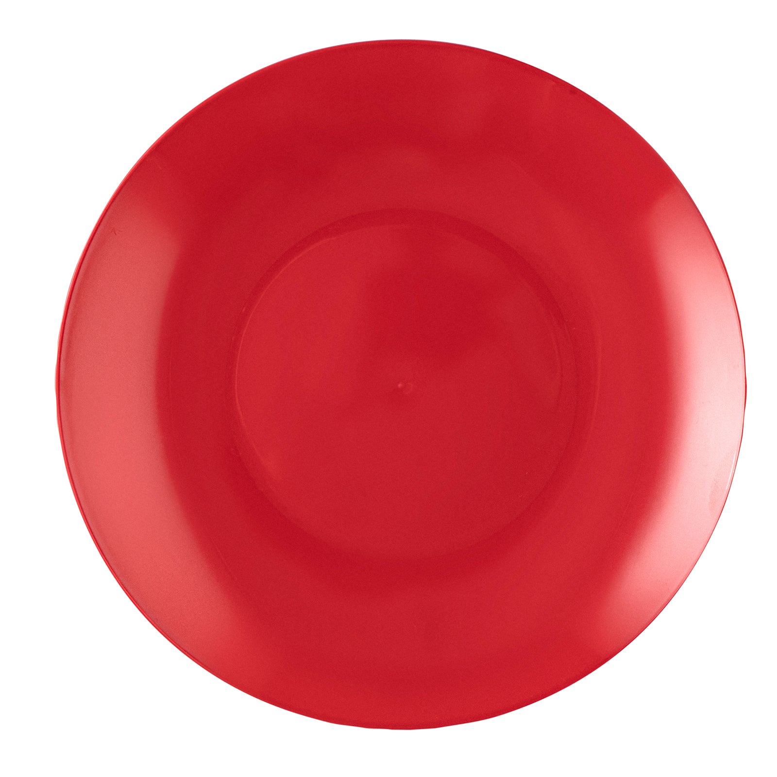 Moderna Round Red Plastic Plate - 7 1/2" x 7 1/2" x 1/2" - 200 count box