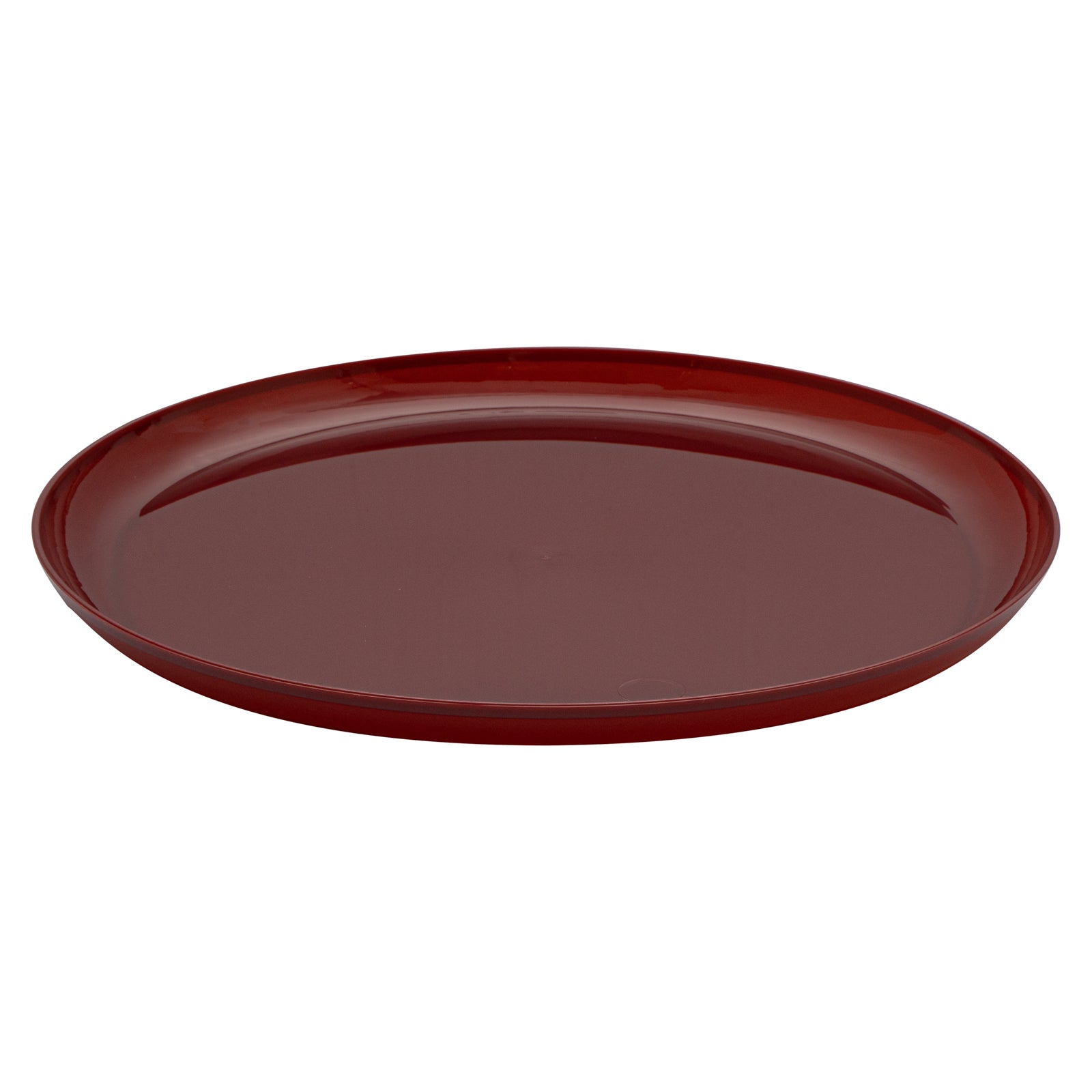 Moderna Round Burgundy Plastic Plate - 10 3/4" x 10 3/4" x 1/2" - 200 ...