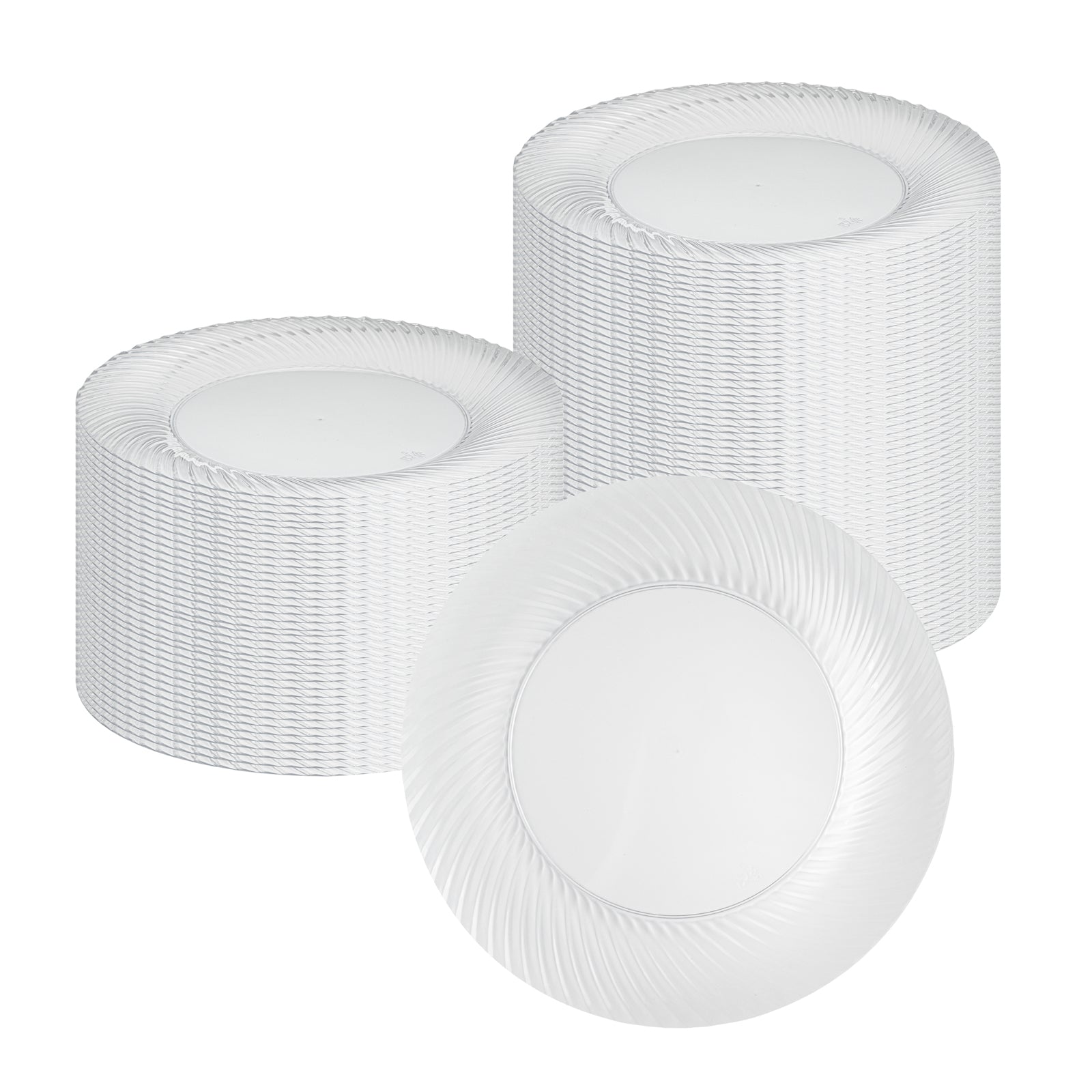Moderna Round Clear Plastic Wave Plate - 9" x 9" x 1/2" - 200 count box