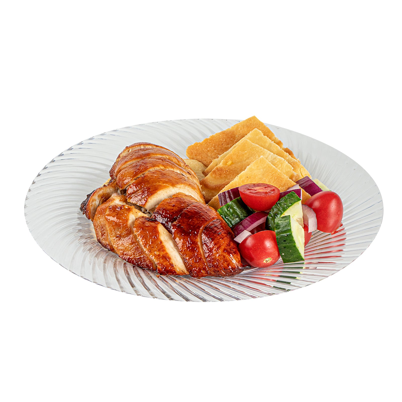 Moderna Round Clear Plastic Wave Plate - 9" x 9" x 1/2" - 200 count box