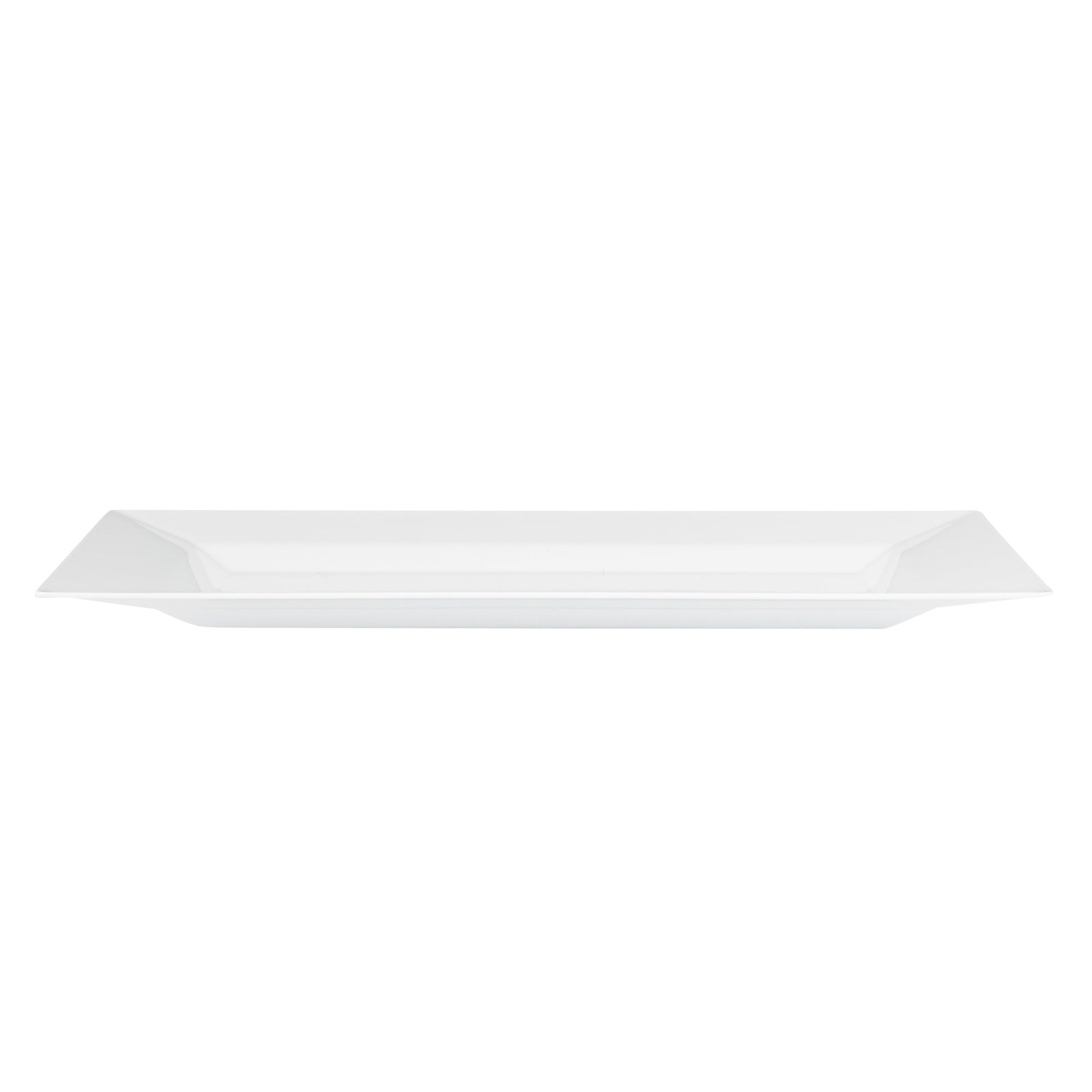 Moderna Rectangle White Plastic Plate - 7 1/2
