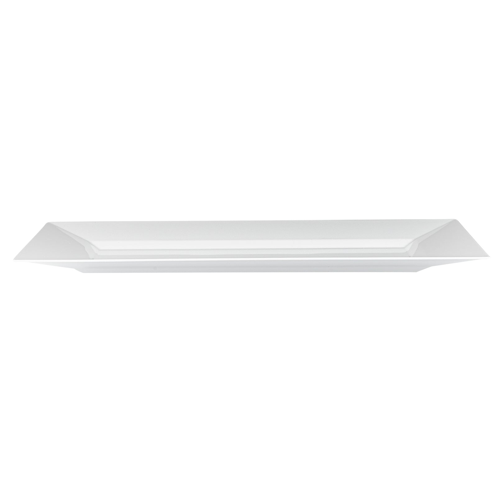 Moderna Rectangle White Plastic Plate - 11 1/2" x 7 1/4" x 3/4" - 100 ...